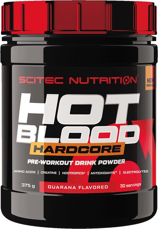 Scitec Nutrition - Hot Blood Hardcore Pre-Workout (Guarana - 375 gram)