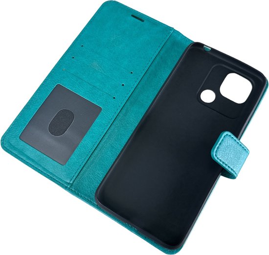 Étui portefeuille pour livre adapté à : Xiaomi Redmi 10C - Vert menthe