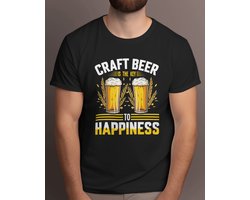 Craft Beer is the Key To Happiness - T Shirt - CraftBeer - BeerLovers - DrinkLocal - BeerMe - Bierliefhebbers - BierBrouwerij - Proost - SpeciaalBier