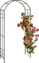 Relaxdays rozenboog metaal - 224 cm - voortuin - tuinboog klimplanten - plantenboog ijzer