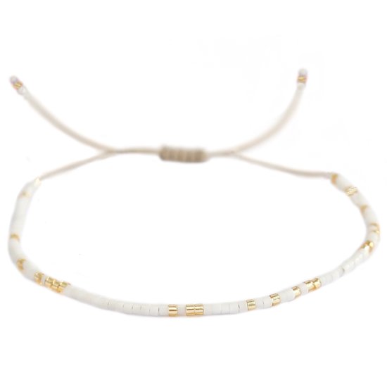 Bracelet miyuki en or blanc