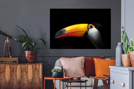 Stickers muraux - Toucan - Vogel - Bec - 120x80 cm - Feuille adhésive