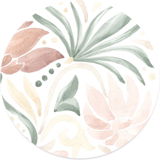 Cercle mural Ibiza floral Ø 12 cm / Forex