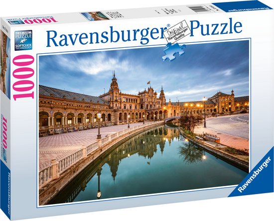 Foto: Ravensburger puzzel spanish landscapes wt sevilla legpuzzel 1000 stukjes