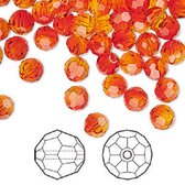 Swarovski Elements, 24 pièces perles rondes Swarovski , 6 mm, opale de feu (5000)