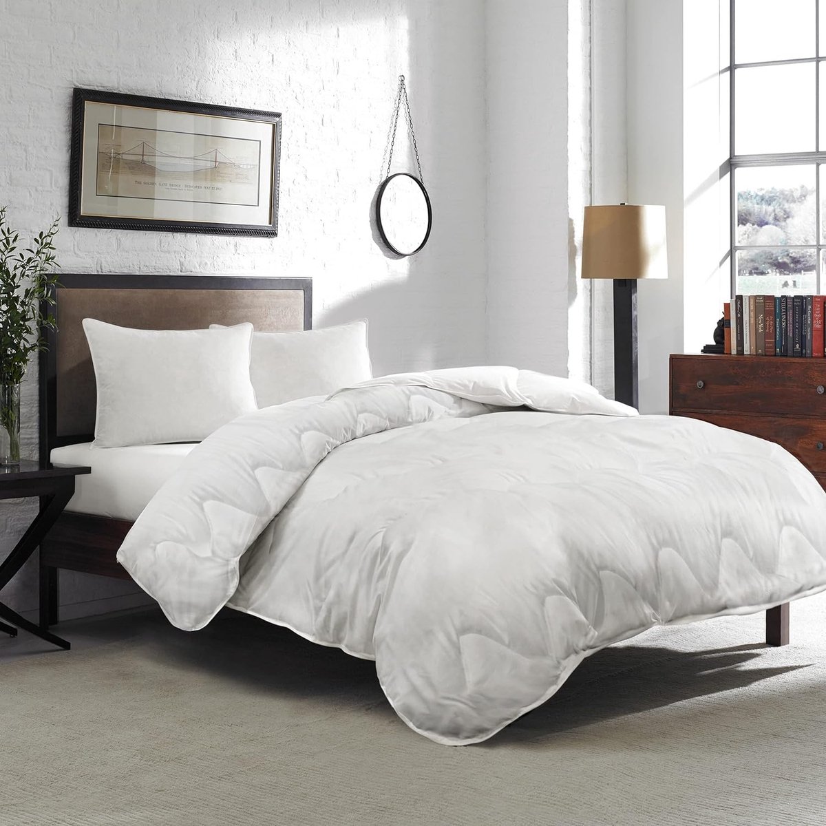 3-in-1 premium dekbed 135 x 200 cm dekbed, 4 seizoensdekbed winter en zomer, voert vocht af, gelijkmatige microvezelvulling, koel in de zomer en warm in de winter