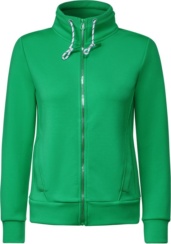 CECIL Matmix Sweatjacket Dames Vest - celery groen - Maat XL