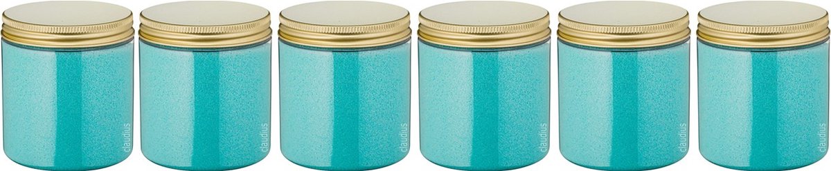 Goedkoopste Scrubzout Hamam - 300 gram - Pot met gouden deksel - set van 6 stuks - Hydraterende Lichaamsscrub