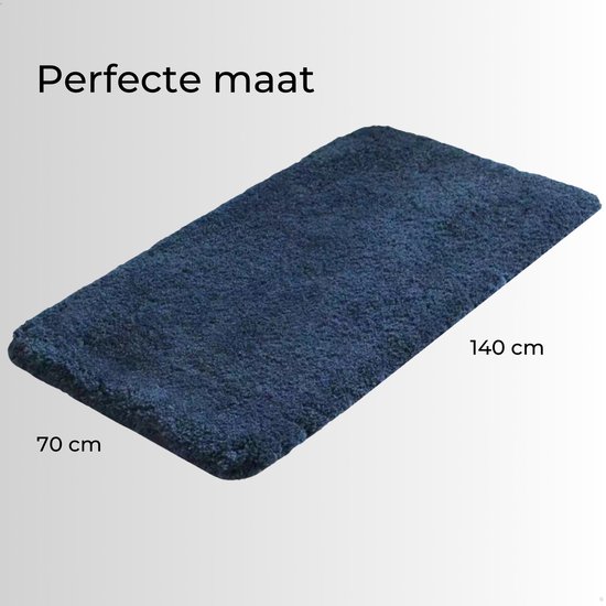 AKSA Home® Badmat 70x140 cm - Grote douchemat antislip - Badmat antislip - Badkamermat - Donkerblauw - AKSA Home