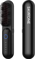 Bol.com SkinTone® - Draadloze Stijlborstel - Stijltang - Stijl Haar - 2 in 1 Elektrische Stijlborstel - Straight Brush - Heteluc... aanbieding