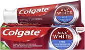 Colgate Max White Optic Tandpasta - 6 x 75 ml - Direct Wittere Tanden - Whitening Tandpasta