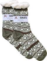 Sukats® Huissokken - Homesocks - Maat 41-46 - Anti-Slip - Fluffy - Heren Huissokken - Slofsokken - Variant 14 - Meerdere Maten en Varianten