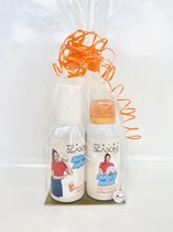 Setje Samson & Marie Exploding handgel & Shower foam orange