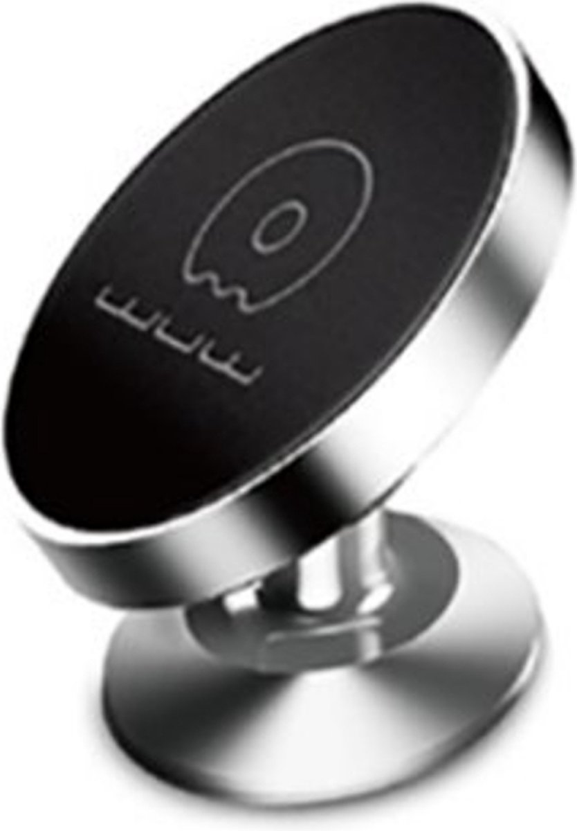 WUW - Auto telefoonhouder Magnetisch dashboard telefoonhouder - Draaibaar Zilver telefoniehouder