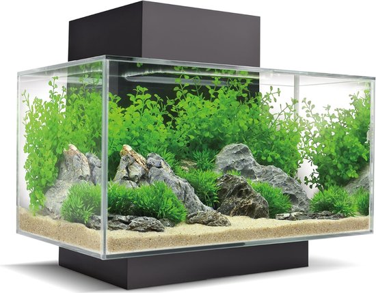 Foto: Aquarium aquarium verlichting en filter combo krachtig 21 led verlichtingssysteem met blauw nachtlicht en 3 traps filter geschikt voor aquariums tot 23 liter met 378 liter per uur 