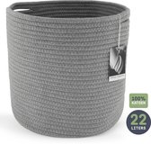 Bestseller #1 Basket by Sophie Nordinn® - Panier de Rangement Goteborg (Grijs Petit) - Panier à Linge - Paniers à linge à Linge - 22 L