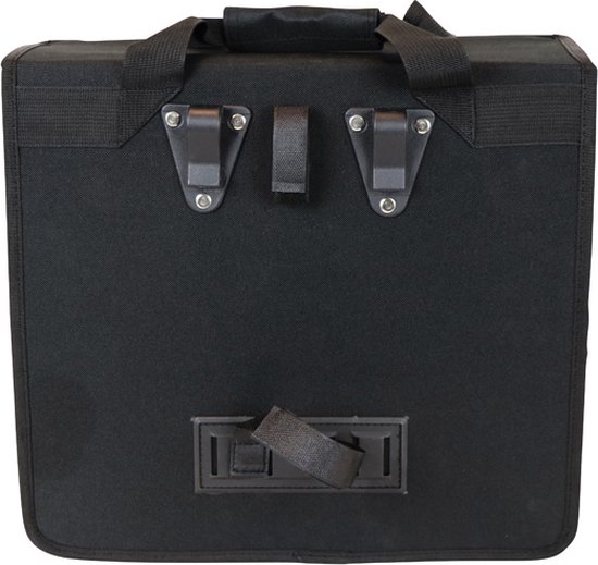 Dresco Enkele Fietstas Basic Shopper – Inhoud 15 Liter - Waterafstotend nylon – Twee bevestigingshaken & klittenbandsluiting - Handig voorvak – Reflectie aan de voor- en achterzijde - Afmeting 34x31x13cm