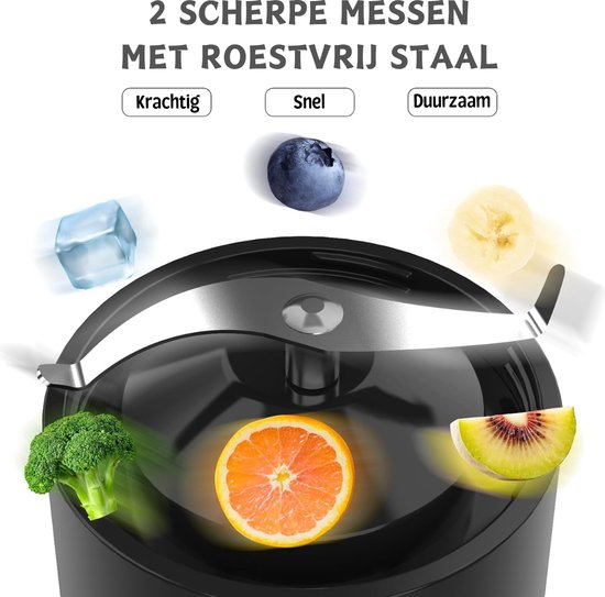 Blender To Go - "SmoothieGenie: Draagbare Blender voor Onderweg - Mix je favoriete smoothies en shakes overal met deze handige Mini Draagbare Mixer met 500ml capaciteit en 4000mAh-batterij!" van SmoothieGenie — afbeelding 3