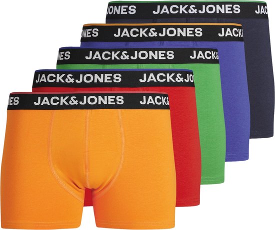 JACK&JONES JACTOPLINE SOLID TRUNKS 5 PACK Heren Onderbroek - Maat XL