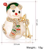 Broche 045 Kerst Sneeuwpop