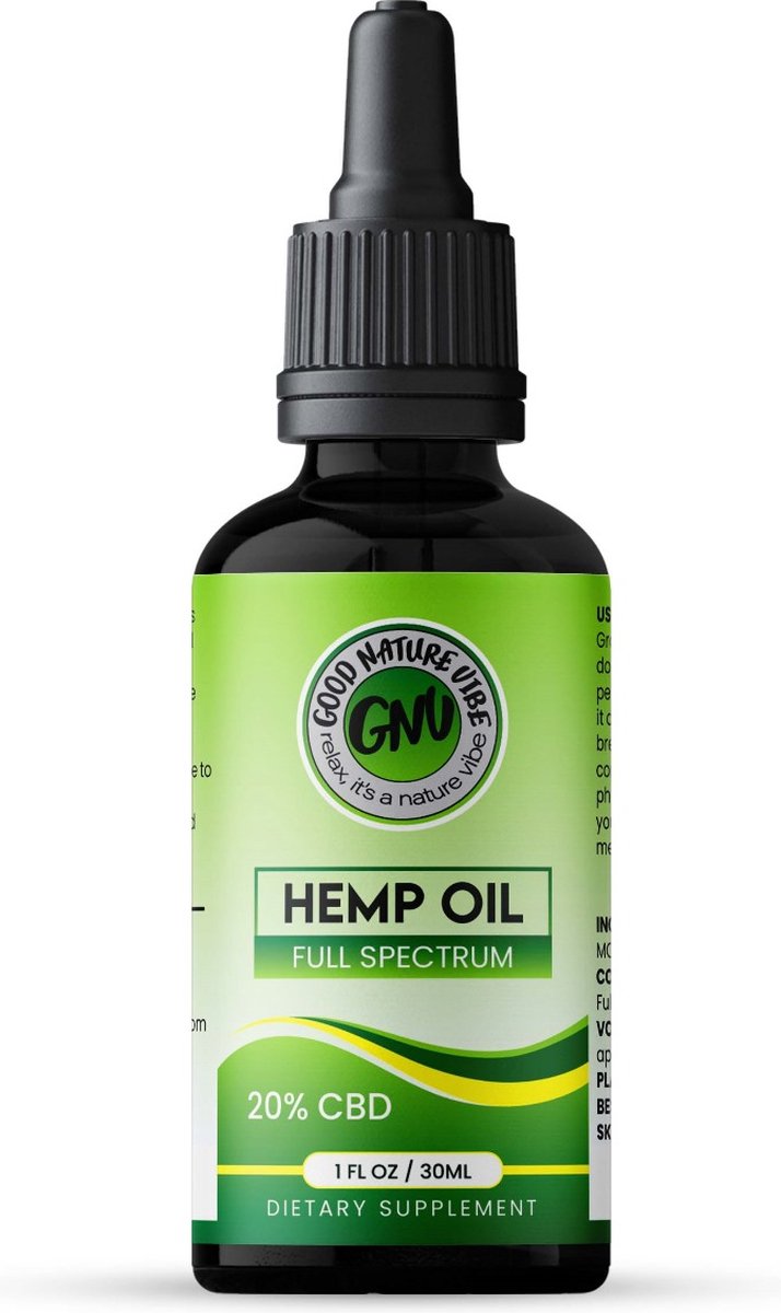 Goedkoopste Good Nature Vibe CBD olie Full spectrum 20 30ml - 100 Natuurlijke Cannabidiol - sterke premium kwaliteit - MCT olie voor optimale opname - Bevat ook CBG, CBN, CBC - Op basis van vezelhennep geen Cannabis - Vegan