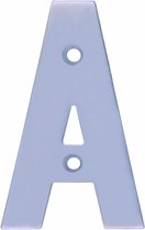 AMIG Huisnummer/letter A - massief Inox RVS - 10cm - incl. bijpassende schroeven - zilver