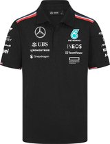 Mercedes Teamline Polo Zwart 2024 L - Lewis Hamilton - George Russel - Formule 1