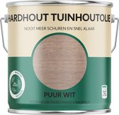 Hardhout Tuinhoutolie - puur wit - hardhout olie - biobased - 2.5 liter