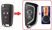 Kit de conversion de clé rabattable à 3 boutons, boîtier de clé de voiture + batterie CR2032 adapté pour clé de voiture Opel / Opel Corsa / Opel Astra / Opel Zafira.