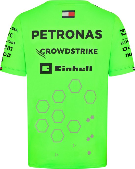 Mercedes Teamline Shirt Groen 2024 M - Lewis Hamilton - George Russel - Formule 1 van Mercedes — afbeelding 2