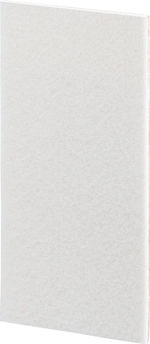 Suki meubelviltjes - 100 x 200 mm 5 stuks - Anti kras vloerbescherming - Wit - Zelfklevend