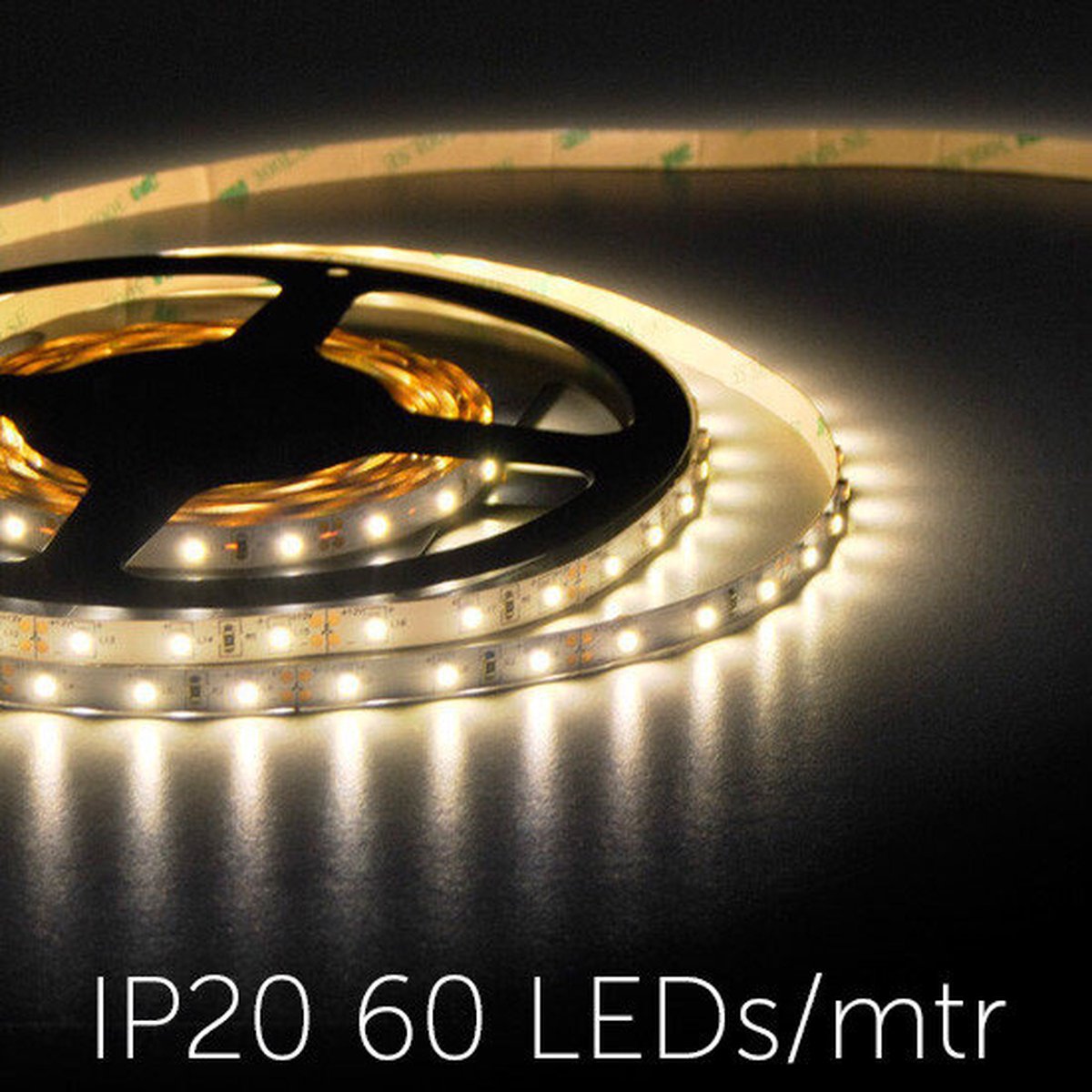 LED Outlet LED Strip 3528 060 leds/mtr IP20 WW 12V PCB 8mm 3000K 4.8W