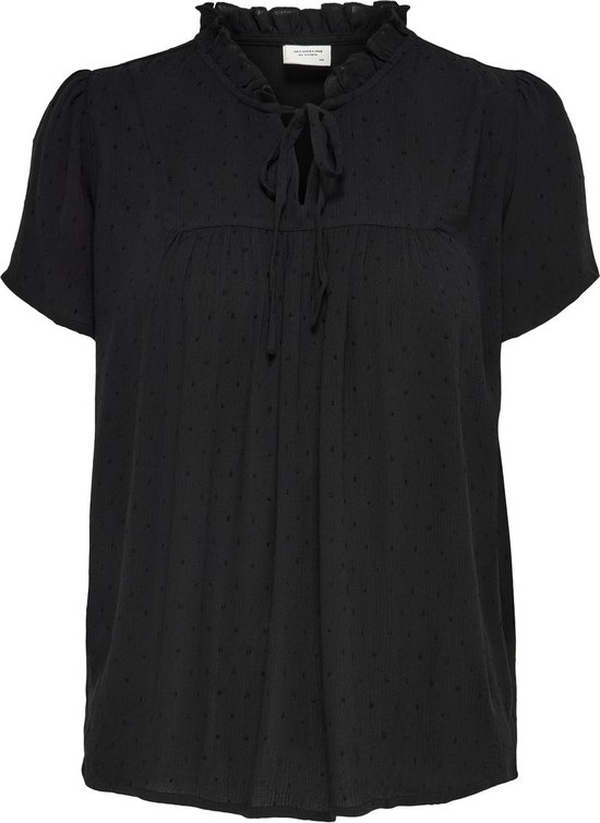 ONLY CARMAKOMA Damen Top Aus Carvica Life – Lässiges Kurzarm-Oberteil Mit Knopfleiste Für Herbst