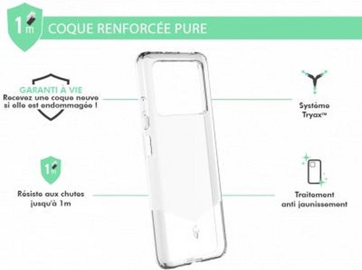 Force Case, Versterkte hoes voor Xiaomi Redmi Note 11S 5G PURE, Transparant
