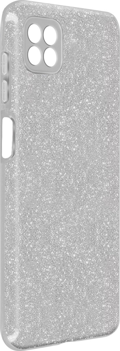 Geschikt voor Samsung Galaxy A22 5G Ring-Hoesje Bi-materiaal Video-steun rood