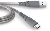 Bigben Connected, Ultraversterkte USB A/USB C-kabel 1,2 m 3A, Grijs