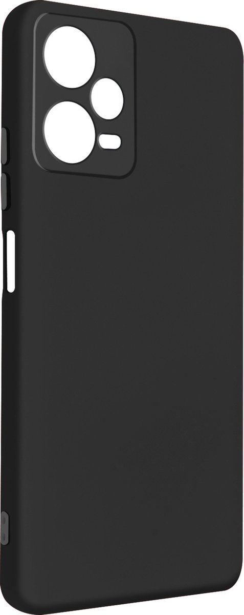 Redmi Note 12 5G en Poco X5 siliconen hoesje semi-rigide Soft-touch Zwart