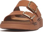 FitFlop Gen-FF Buckle Two-Bar Leather Slides BRUIN - Maat 39