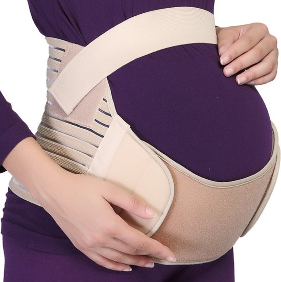 Zwangerschapsband-Maat XL - Buikband Zwangerschap - Bekkenband - Postpartum - Steunband - Zwangerschap Ondersteuning-Zwangerschap cadeau-Beige-zwangerschapsondersteuning voor de taille/rug/buik, buikbrace