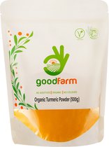 goodFarm Bio Kurkuma poeder 500g (Bio Turmeric Powder)- Premium Qualität, Certified Organic | Vegan | Ayurveda | Überlegenes Aroma & Geschmack | Entzündungshemmende en andere gesenheitliche Vorteile
