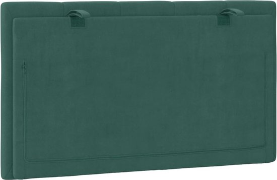 vidaXL-Coussin tête de lit-90 cm-velours-vert foncé