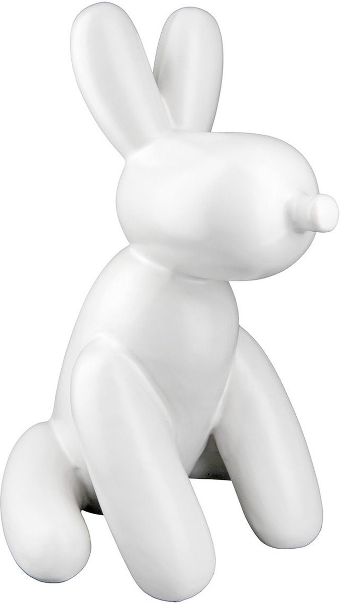 Gilde handwerk - Ballon Hond zittend - creme - keramiek- 25 cm hoog