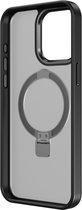 Muvit, Case Geschikt voor Apple iPhone 15 Pro met Ring Stand-functie MagSafe, Zwart