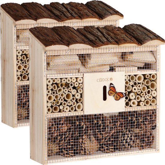 Insectenhotel Villa om op te hangen - ca. 50 x 12,5 x 28 cm