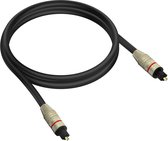 Digitale Audio Optische Kabel Toslink Connector Lichtstroom 1m LinQ - Zwart