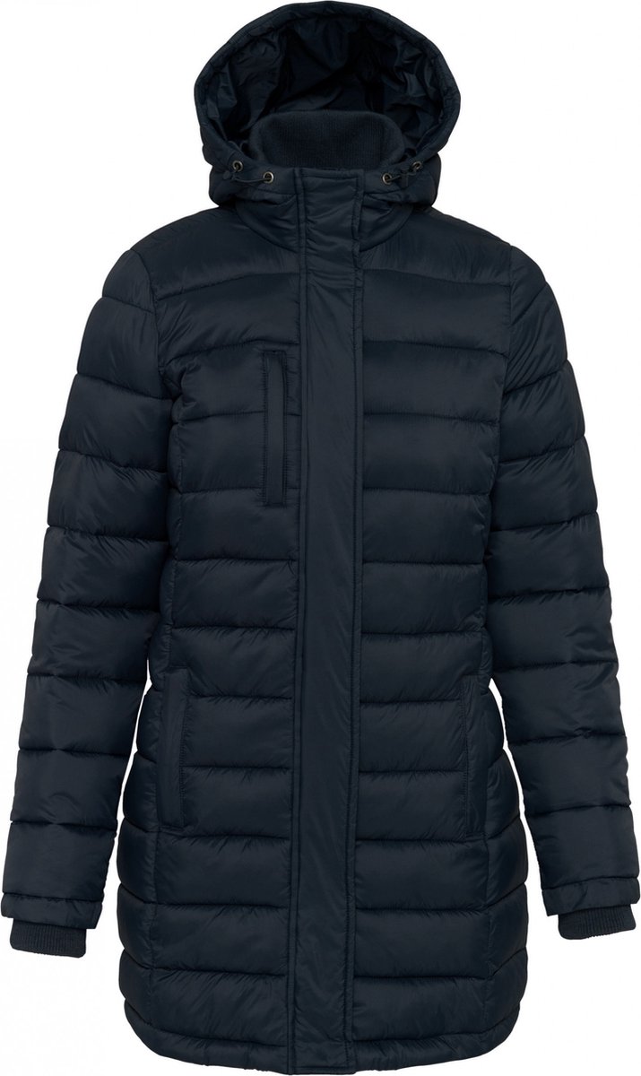 Parka dames met capuchon K6129 Marineblauw