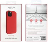 SoSeven, SMOOTHIE Geschikt voor Apple iPhone 12 Pro Max-hoesje, Rood