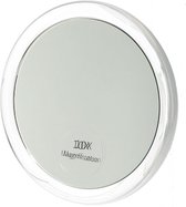 Badkamerspiegel - 10x vergrotend - compact model van 10cm- met 3 zuignapjes - make up spiegel
