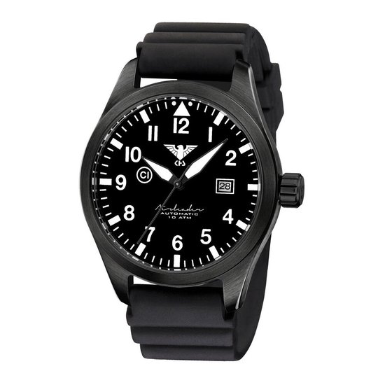 Lilienthal Berlin Huxley herenhorloge in blauw roségoud – polshorloge van 316L chirurgisch staal met een kwartsuurwerk en saffiergehard mineraalglas – 40 mm, Mesh armband blauw