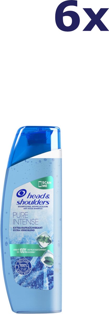 6x Head & Shoulders Shampoo 250ml pure intense extra verkoelend